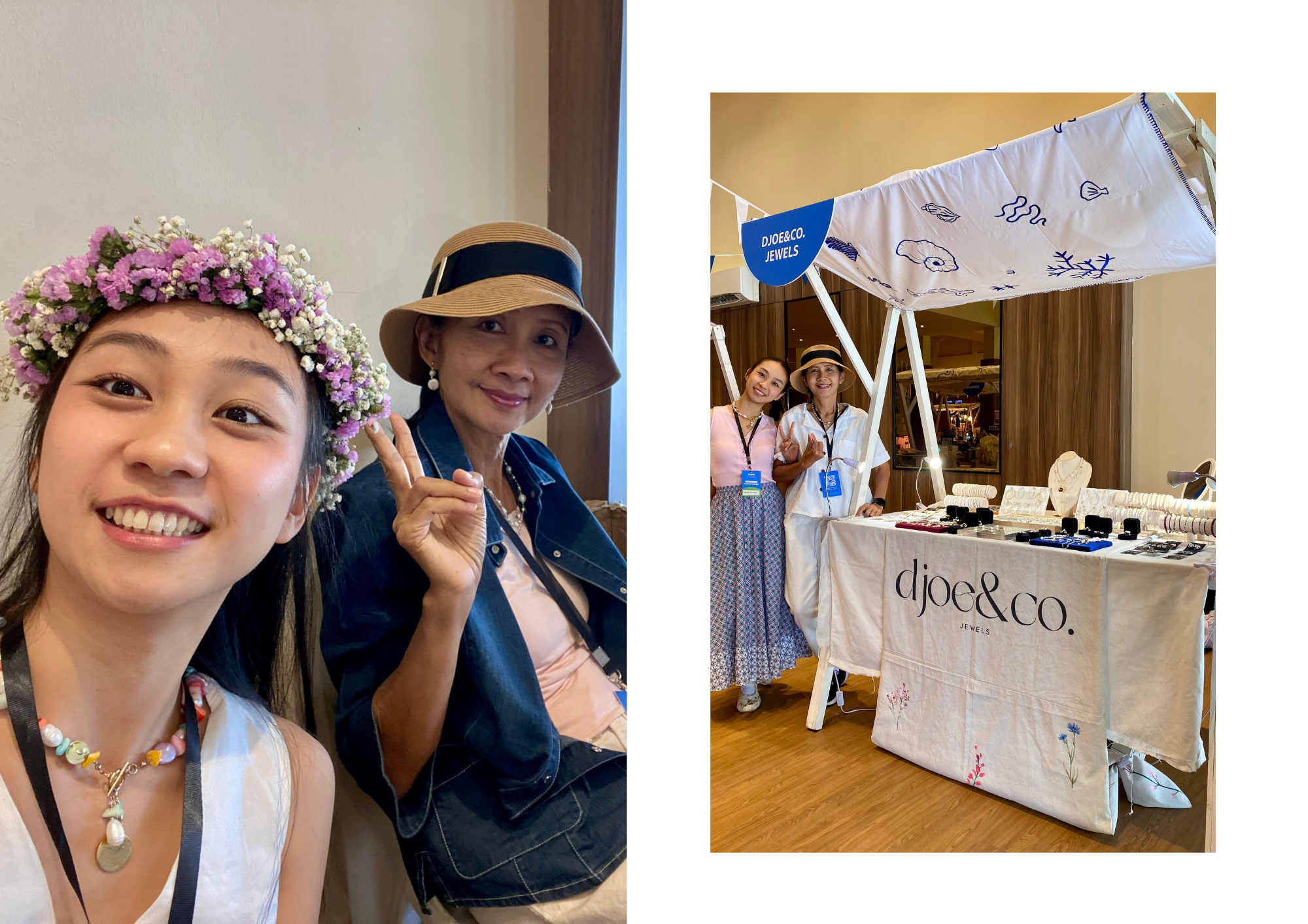 Vashti and mama during Pasar Seloka in Desaru Coast, Johor Baru